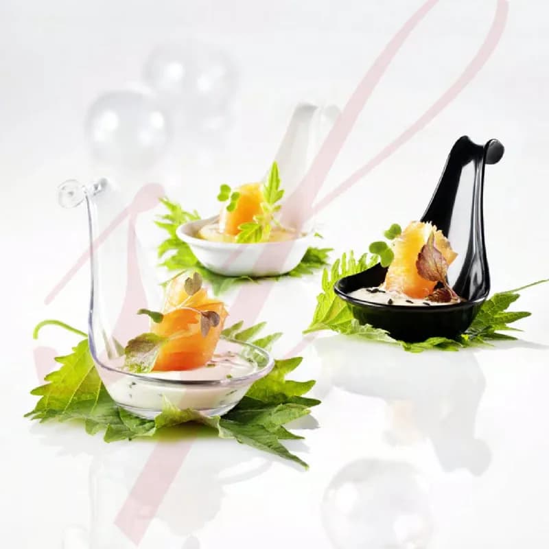 Spoon Plastic Black Gourmet 100/Case