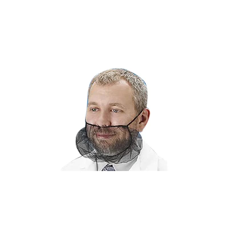 Beard Cover 10 IN Black Nylon With Elastic Net 100/Box