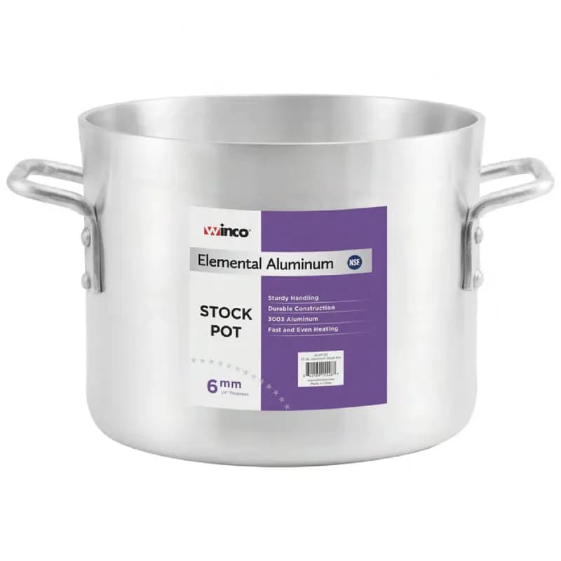 Elemental Aluminum Stock Pot 16 QT Aluminum Hand Wash 1/Each