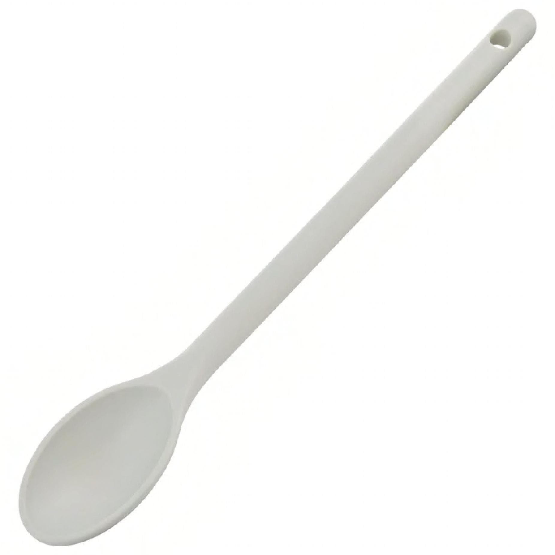 Spoon 12 IN Nylon Off-White BPA Free Heat Resistant Up To 400° 12/Dozen