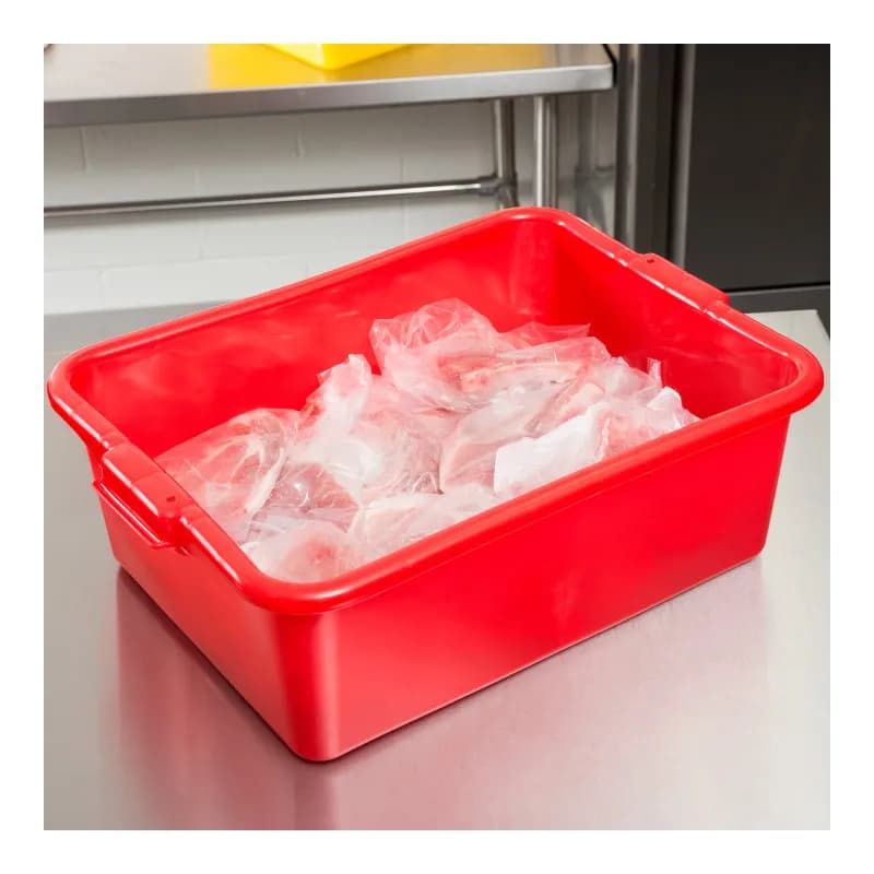 Traex® Food Storage Box 7 IN Red PE Polymer Freezer Safe 6/Case