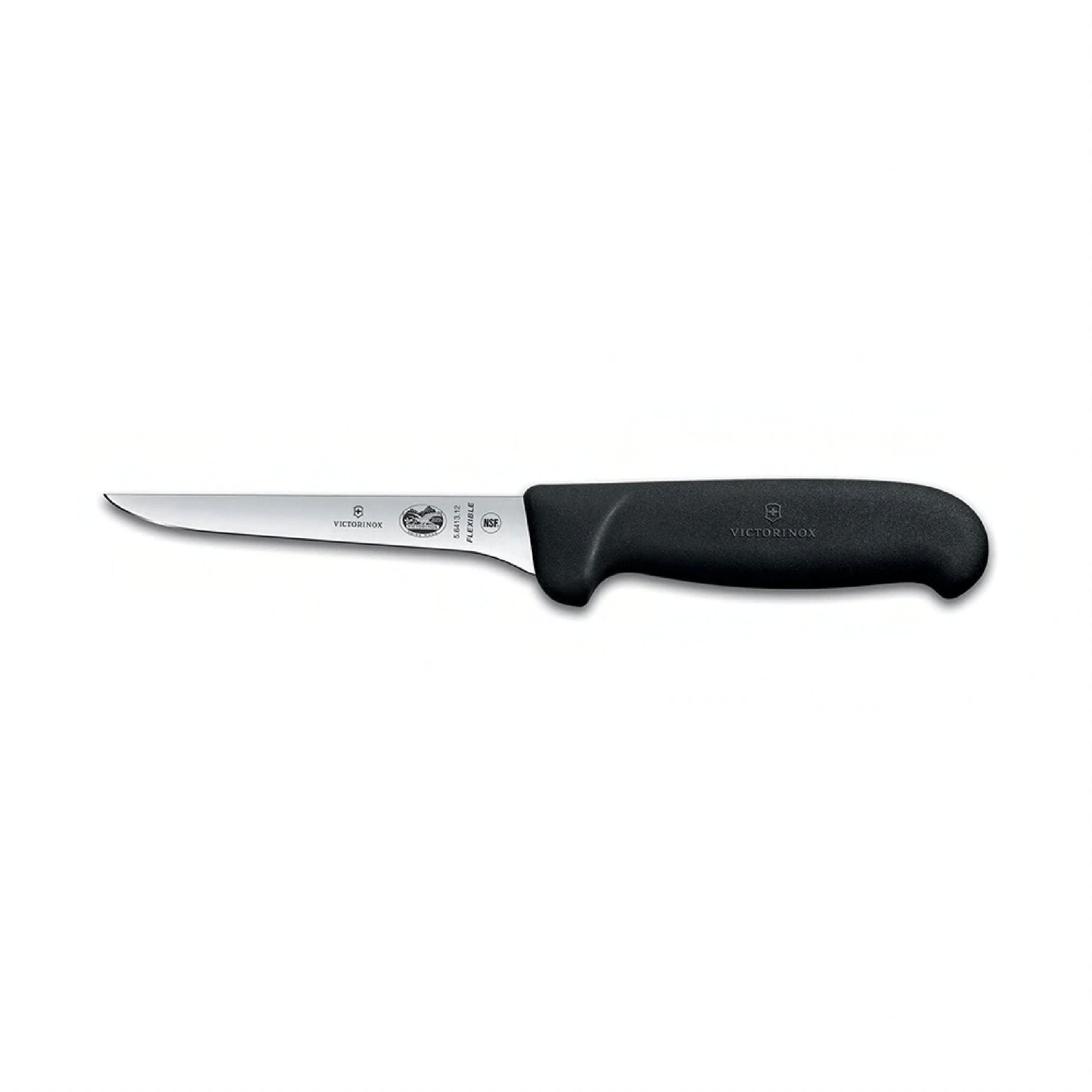 Fibrox® Boning Knife Black Straight Blade Narrow Flexible 1/Each
