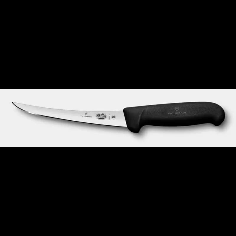 Fibrox® Boning Knife 6 IN TPE Black Curved Semi-Stiff Blade Black Handle Dishwasher Safe 1/Each