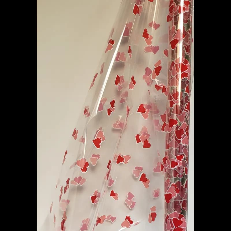 Multi-Purpose Roll 40IN X100FT Cellophane Multicolor Valentine 1/Roll
