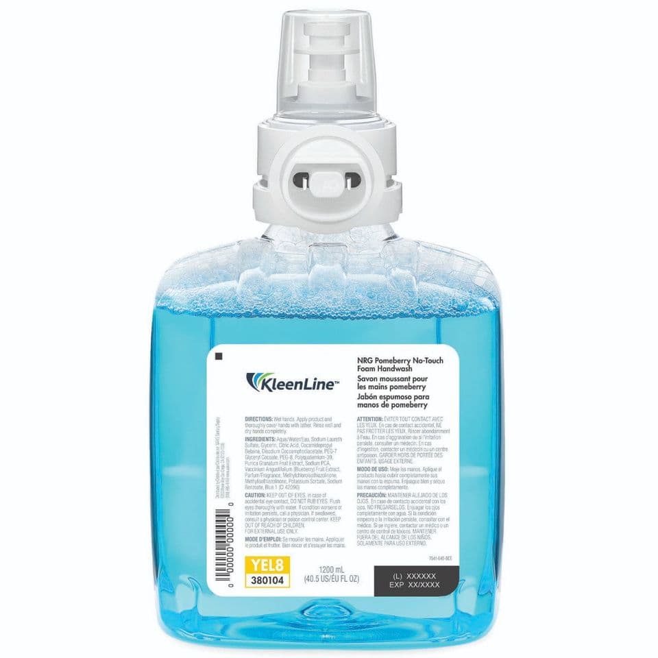 KleenLine™ NRG Handwash Foam 1200 mL Pomeberry Blue Touchless 2/Case