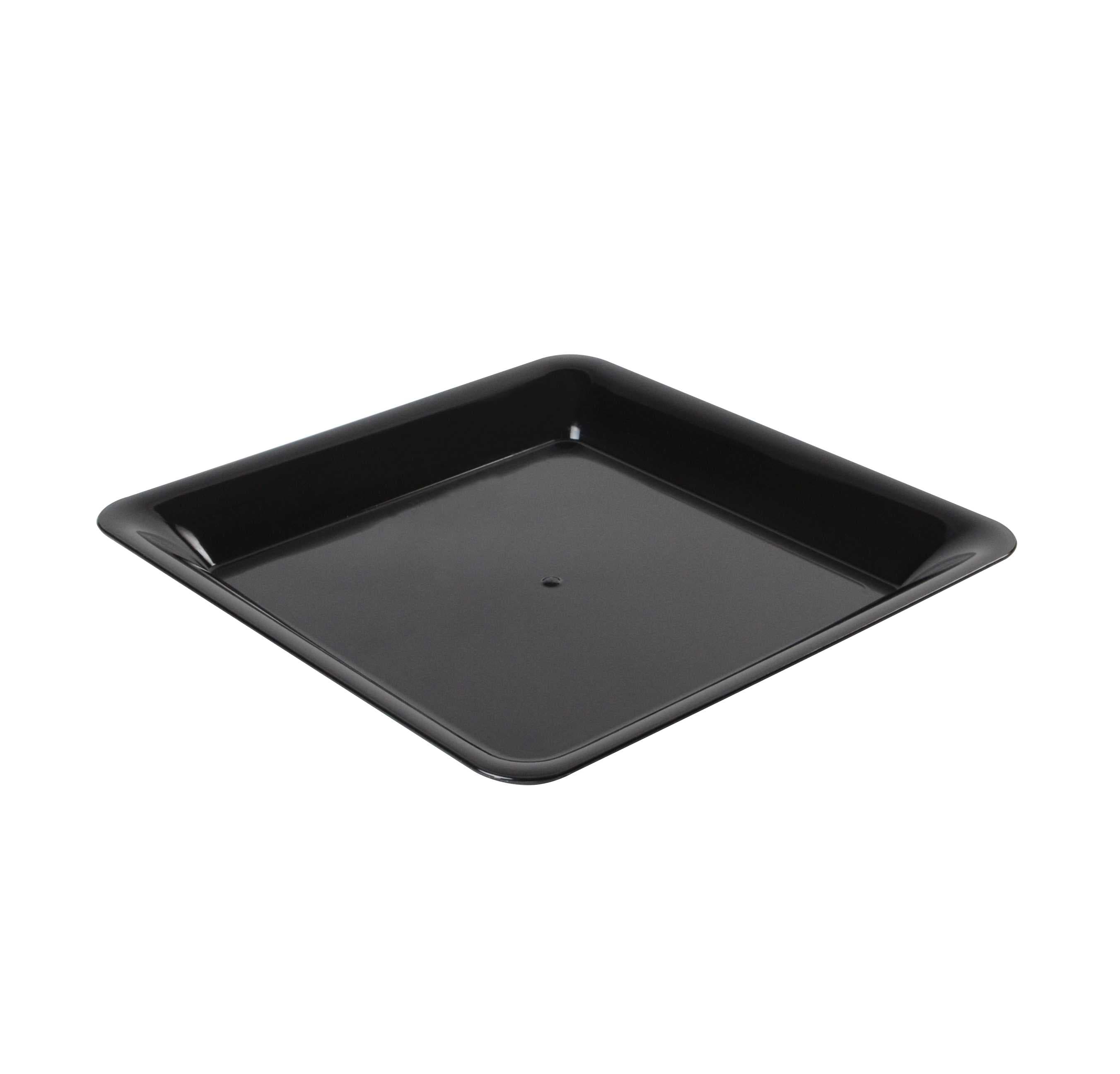 Platter Pleasers Serving Tray 18X18 IN Plastic Black Square 20/Case