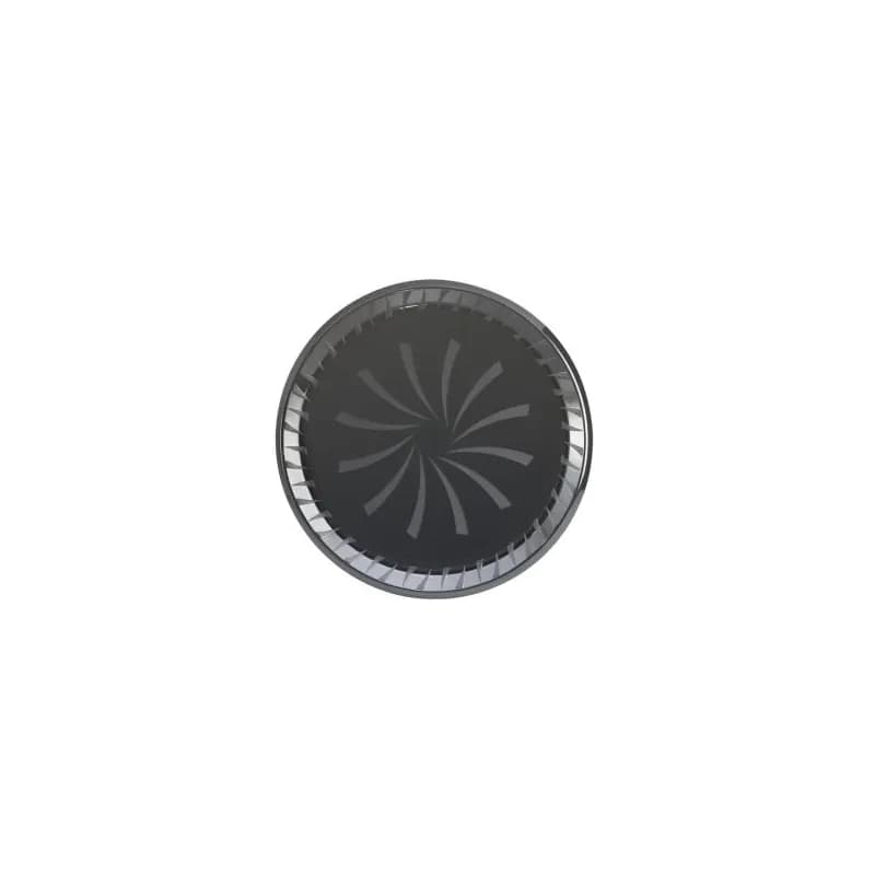 SturdiWare® Serving Tray Base & Lid Combo With Dome Lid 12X3.31 IN PS PET Clear Black Round 25/Case