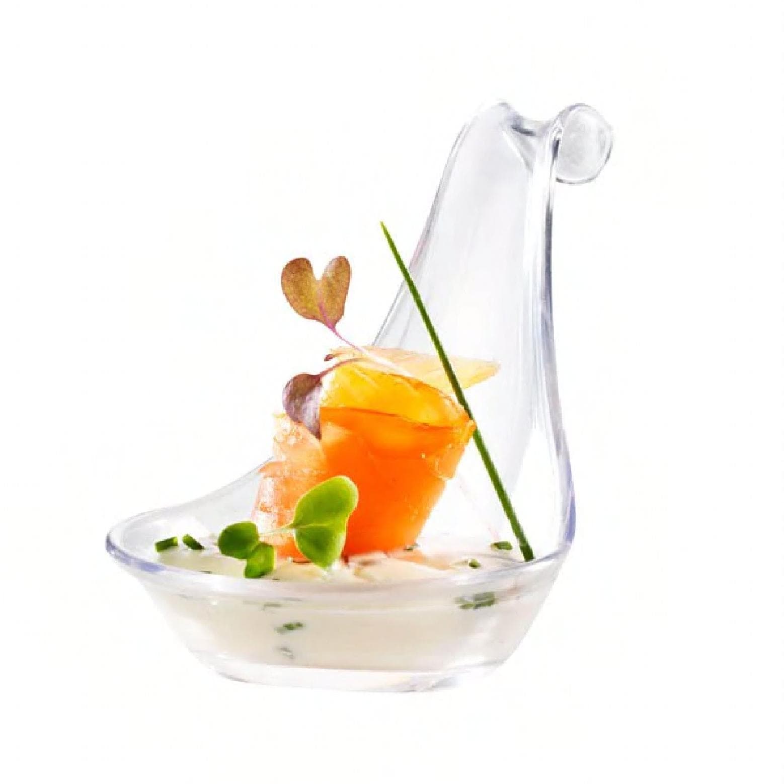 Spoon Plastic Clear Round Gourmet 100/Case