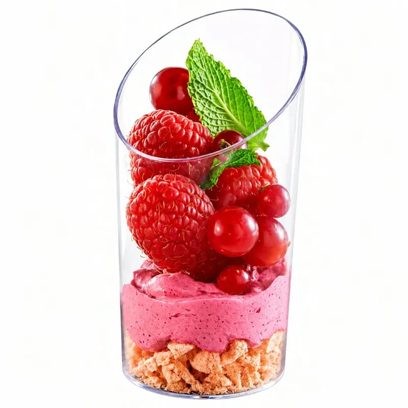 Container Cup 2.7 OZ Plastic Clear Round Slanted Truncated 100/Case