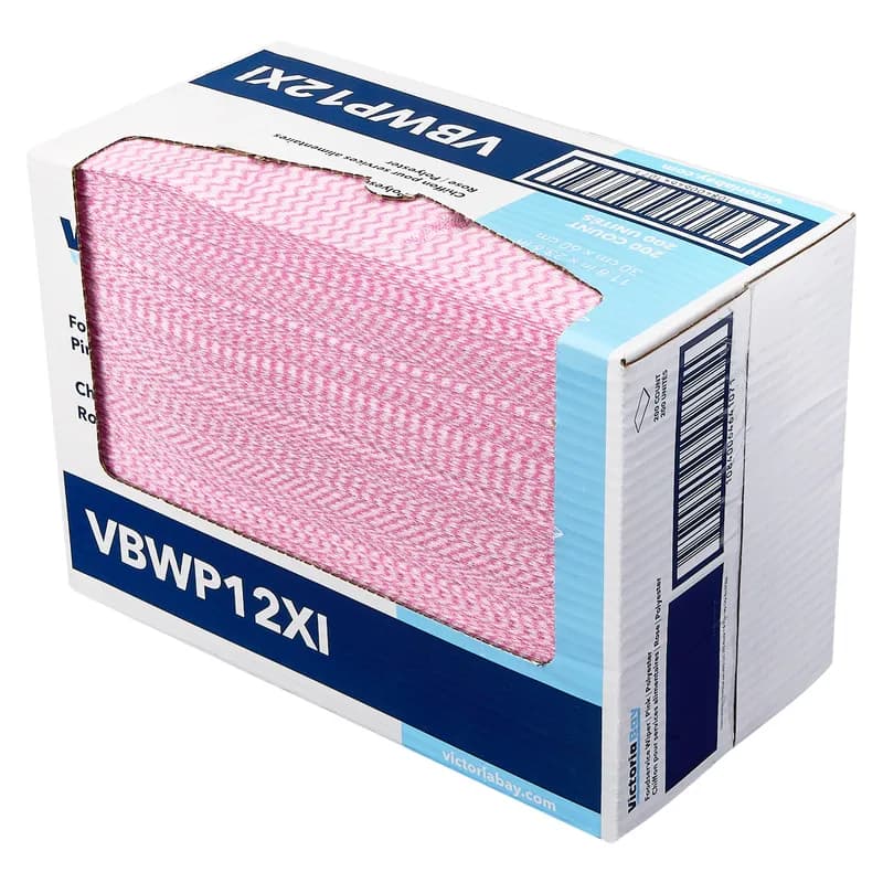 Victoria Bay Foodservice Wiper Unfolded: 11.8X23.6 IN Polyester Pink 200/Case