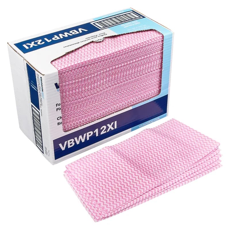Victoria Bay Foodservice Wiper Unfolded: 11.8X23.6 IN Polyester Pink 200/Case