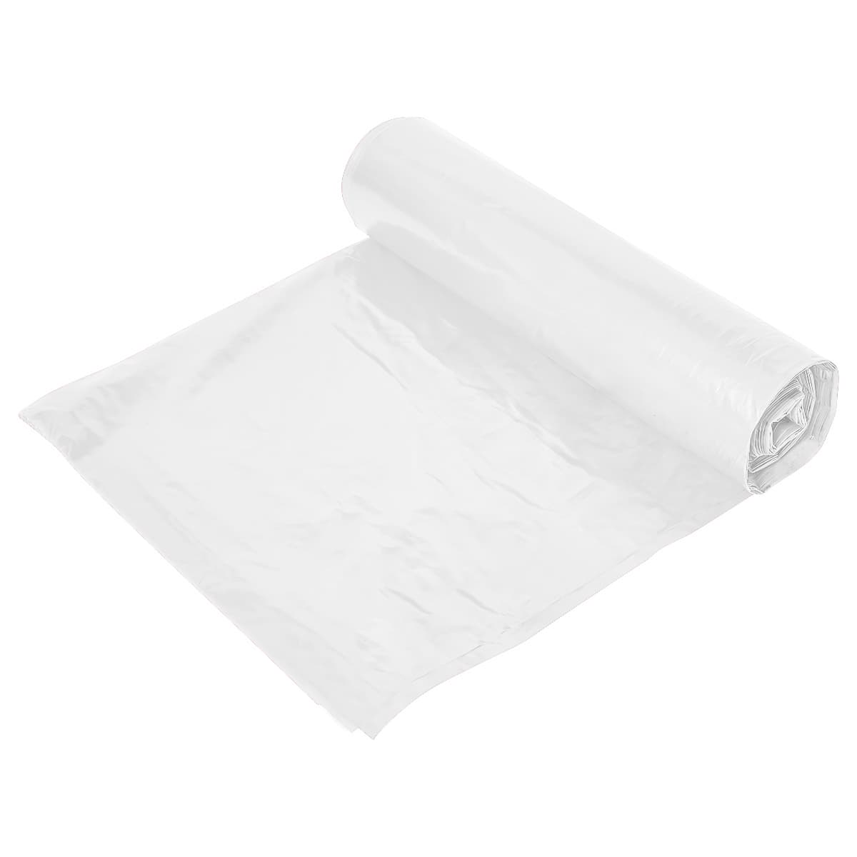Victoria Bay Can Liner 39.5X55 IN 50-60 GAL White 1.1MIL Roll 20 Count/Roll 5 Rolls/Case