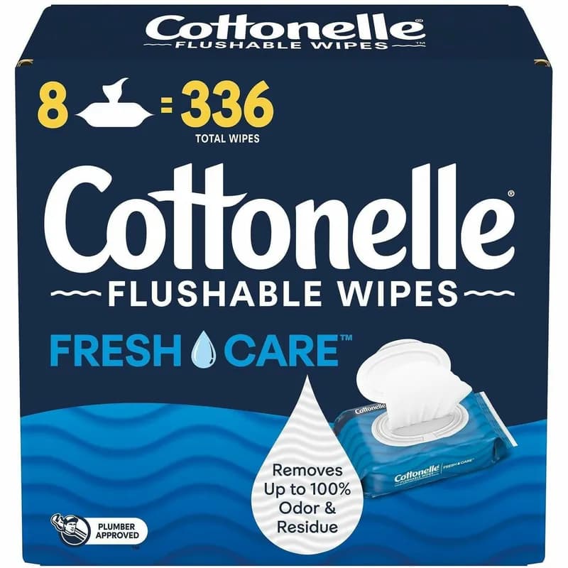 Cottonelle® Flushable Wipe 42 Count/Pack 8 Packs/Case 336 Count/Case