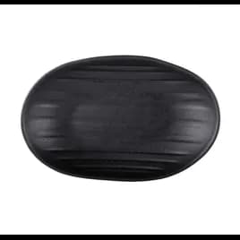 Plate 9X5.75X1.25 IN Melamine Black Oval Deep 1/Each