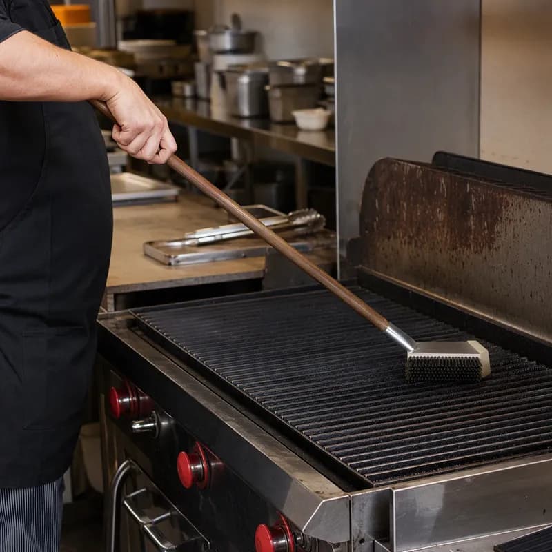 Broiler & Grill Brush 27 IN Carbon Steel Economy 8/Case