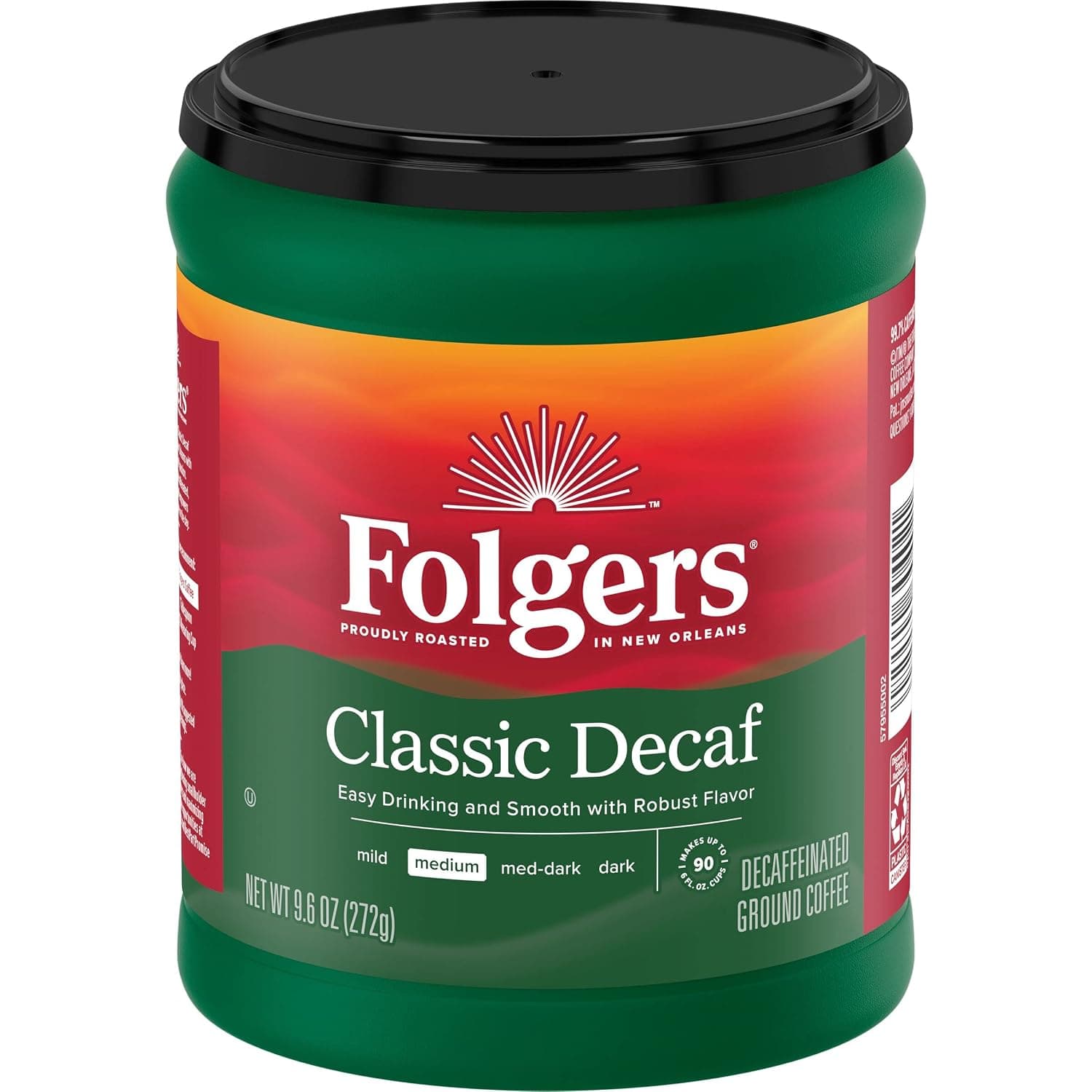 Folgers Coffee 9.6 OZ Decaffeinated 6/Case