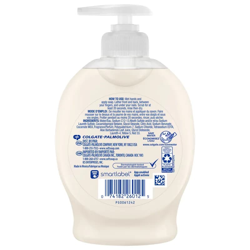 Softsoap Hand Soap Liquid 7.5 FLOZ Aloe Vera White Moisturizing 6/Case