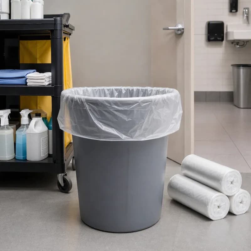 Can Liner 33X39 IN Clear Plastic 0.45MIL Coreless 250/Case