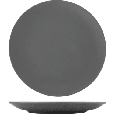 Torino™ Coupe Plate 6.63 IN Porcelain Matte Gray Round 36/Case