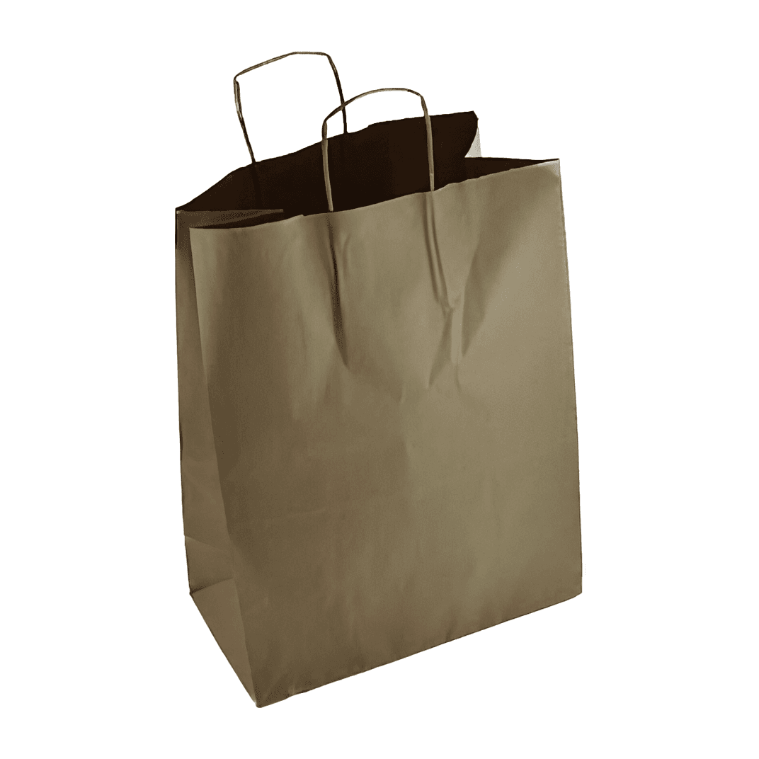 Victoria Bay Shopper Bag 13X7X17 IN Paper Kraft With Handle 250/Case