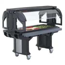 Versa Serving Counter 6 FT Black Food Bar 1/Each