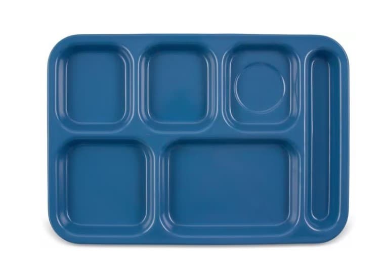 Carlisle Foodservice Products® Tray 10X14 IN 6 Compartment Melamine Heavyweight Sandshade Right Hand 12/Case