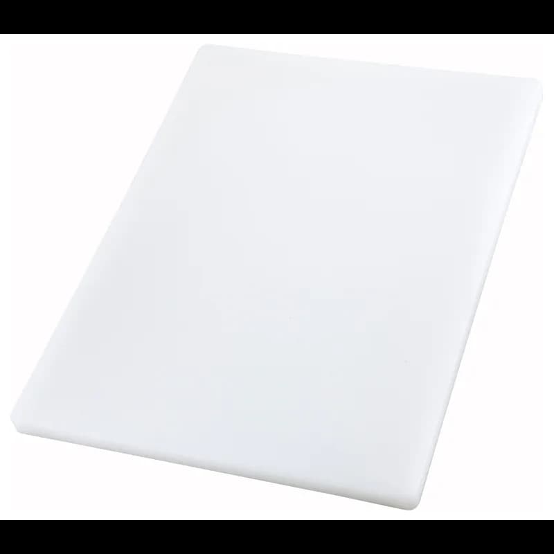 Cutting Board 18X24X1 IN Plastic White Rectangle Stain Resistant Dishwasher Safe 1/Each