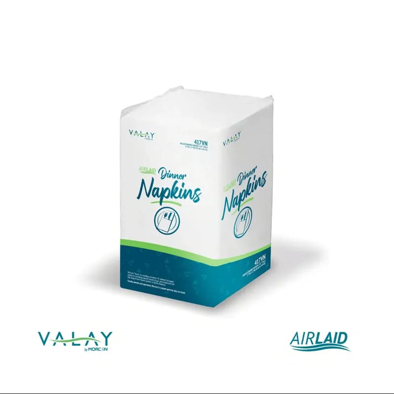 Island View 6123 Dispenser Napkins White Airlaid Paper 1PLY 1/8 Fold 300/Case