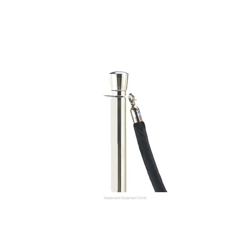 Crowd Control Stanchion Rope 5 FT Black Chrome Velour 1/Each