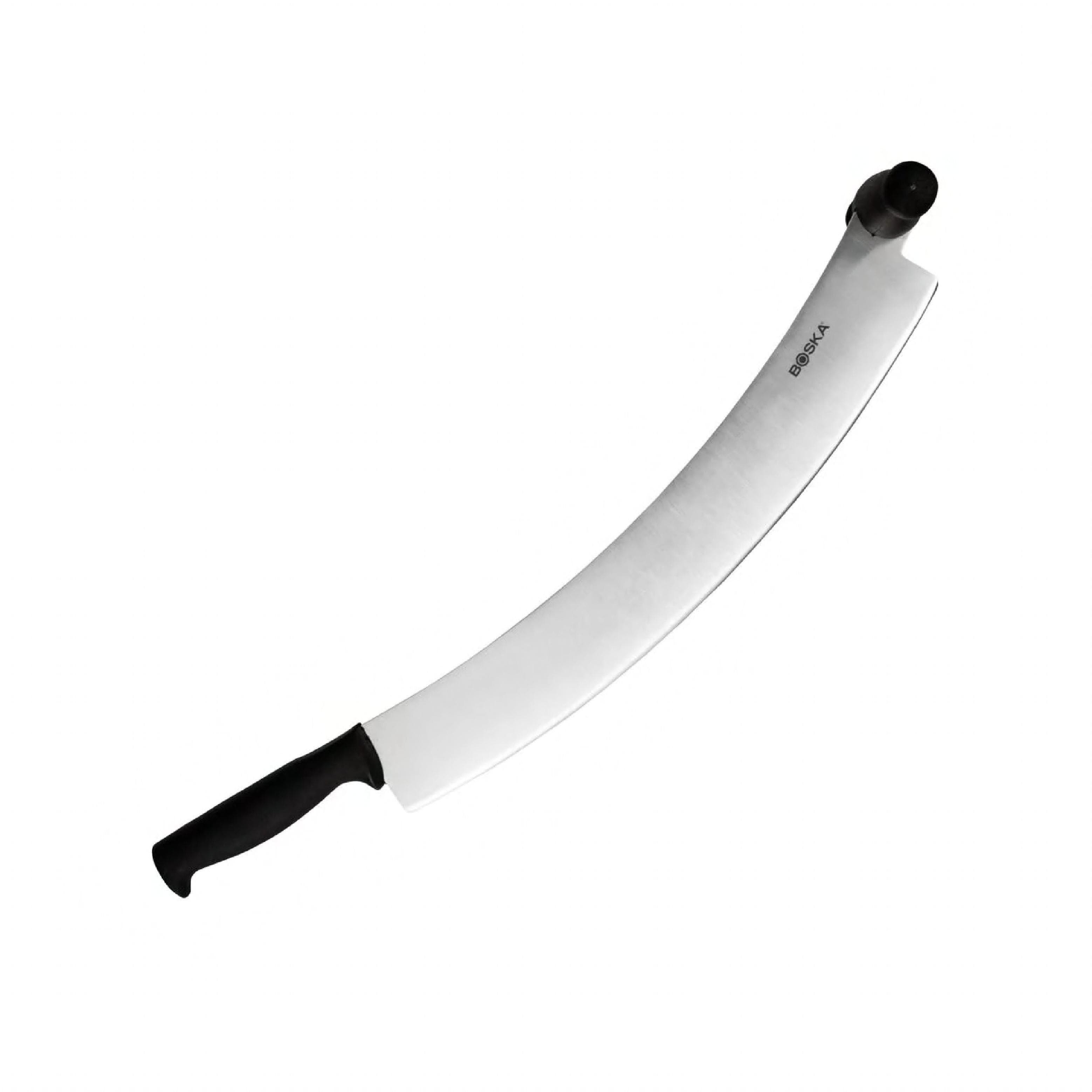 Cheese Knife 15 IN Stainless Steel Black Silver Curved Professional Hand Wash Black Handle 1/Each