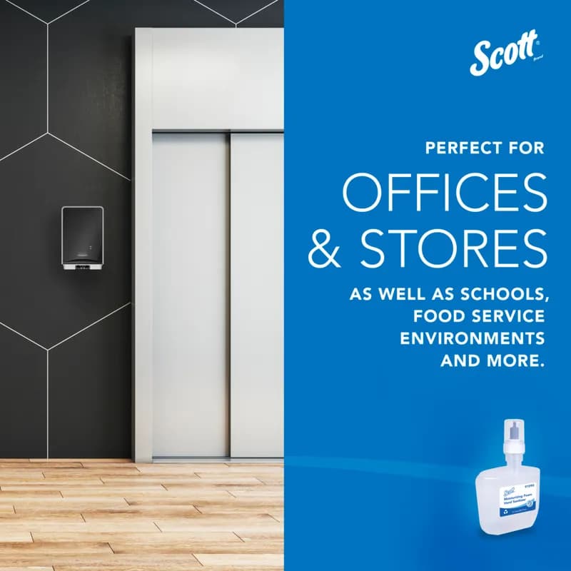 Scott® Pro Hand Sanitizer Foam 1.2 L Fresh Scent Clear 62% Ethyl Alcohol 2/Case