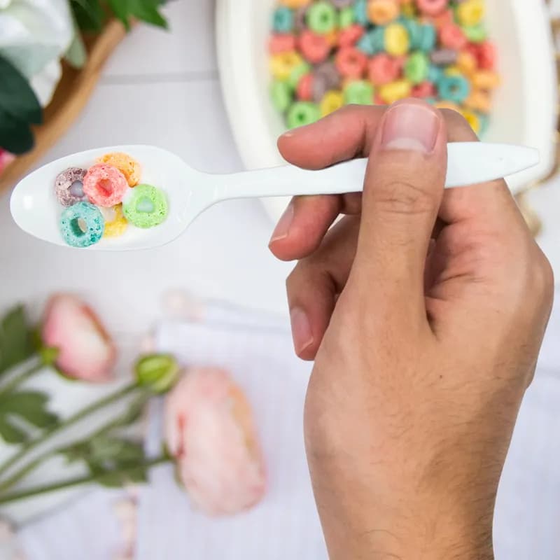 Dart® Style Setter® Teaspoon 5.9 IN PP White Medium Weight Microwave Safe 1000/Case