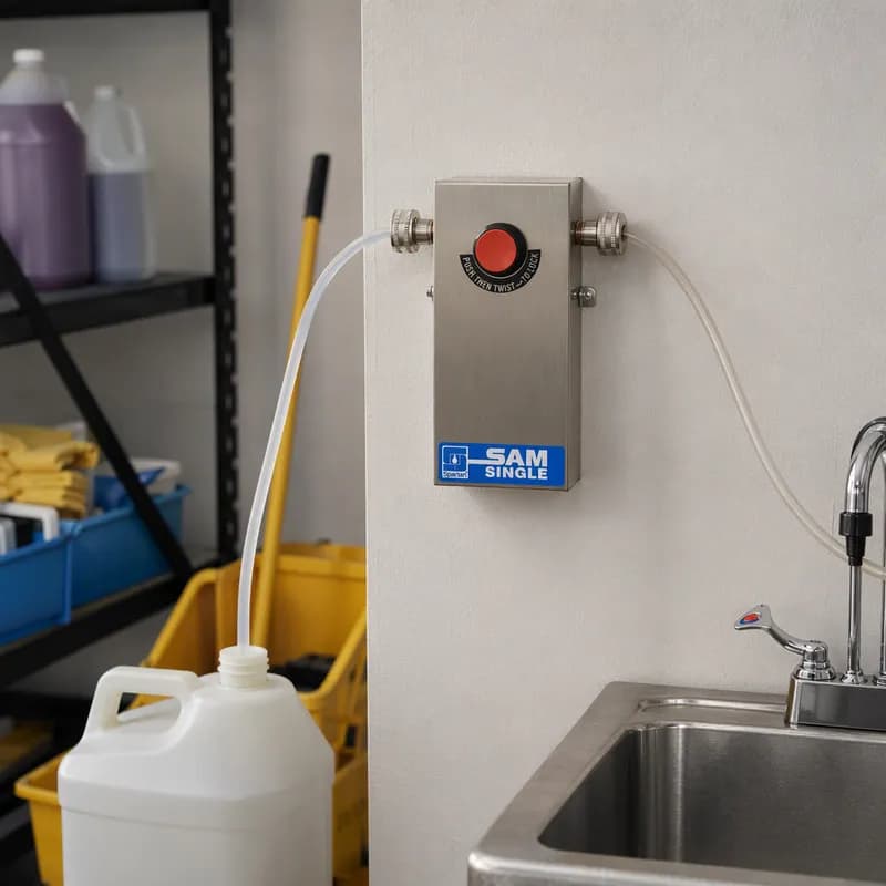 Spartan Accurate Measurement Chemical Management System Stainless Steel Single Dispenser 1/Each