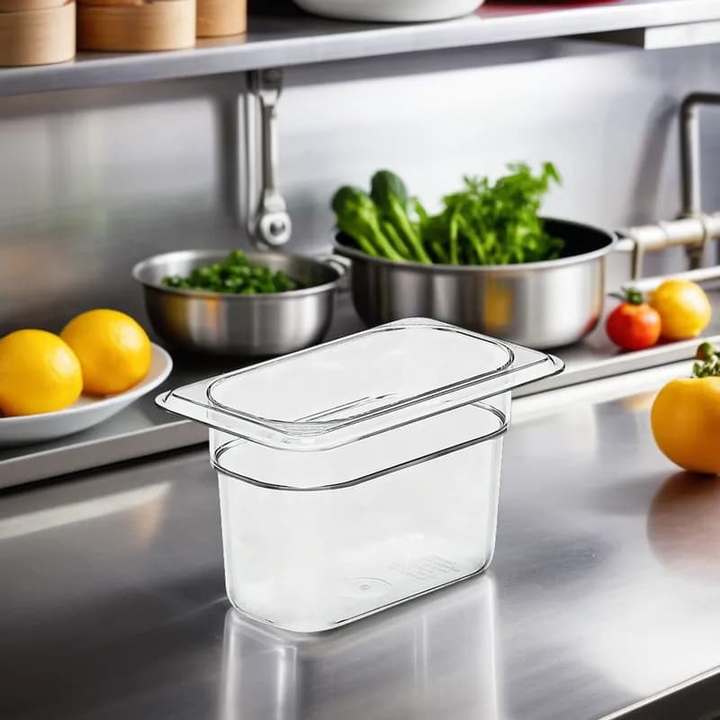 Camwear® Food Pan 1/9 Size 4 IN Clear PC 1/Each