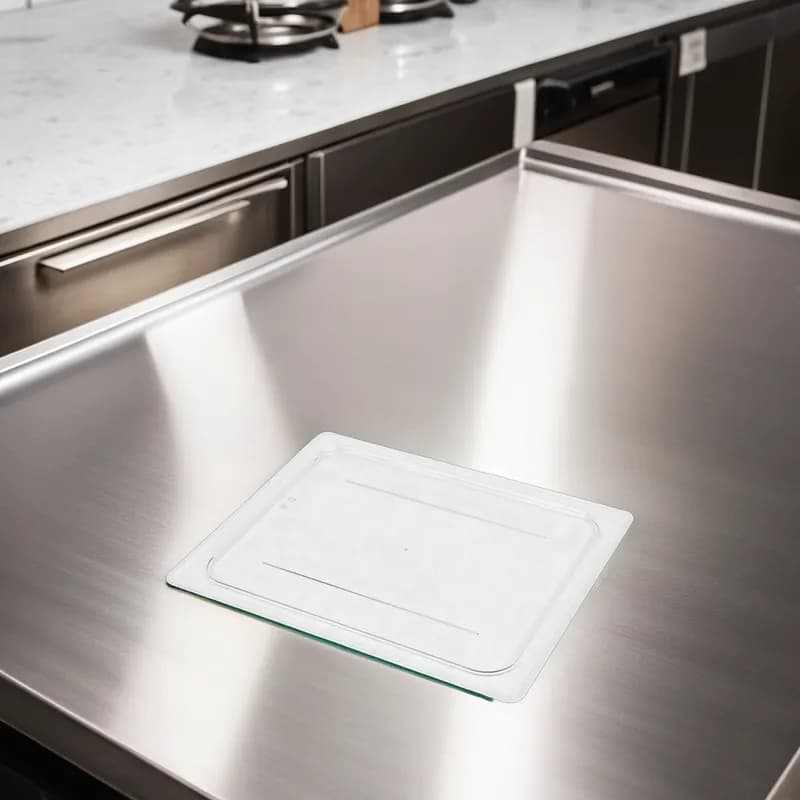 Lid 1/2 Size 12.75X10.4375 IN Clear Rectangle With Handle Lid 1/Each