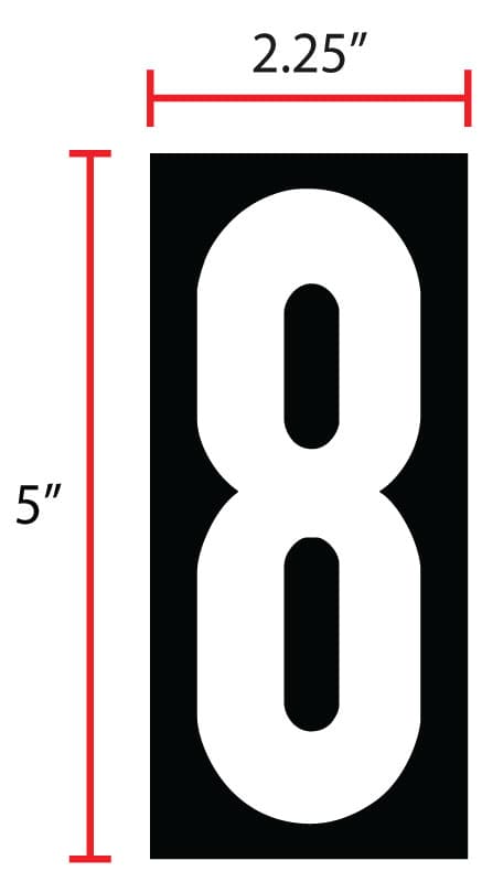 Magnetic Sign 15.75 IN Magnet #8 For Pump Topper Sign 25/Pack
