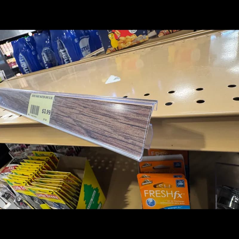 Cheese Produce Retail Tag Molding Shelf Molding 3 FT For Shelf 10/Case