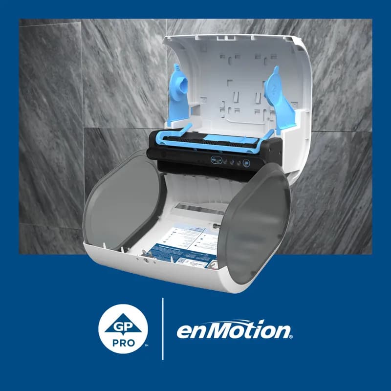 enMotion® Impulse® Paper Towel Dispenser 9.25X14.6X14 IN Wall Mount White 1-Roll Touchless Automatic 10IN Roll 1/Each
