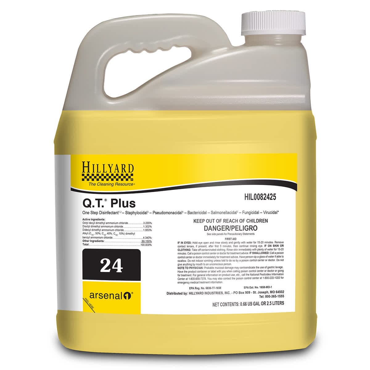 Arsenal Q.T.® Plus Lemon Disinfectant 0.66 GAL Liquid 1/Each