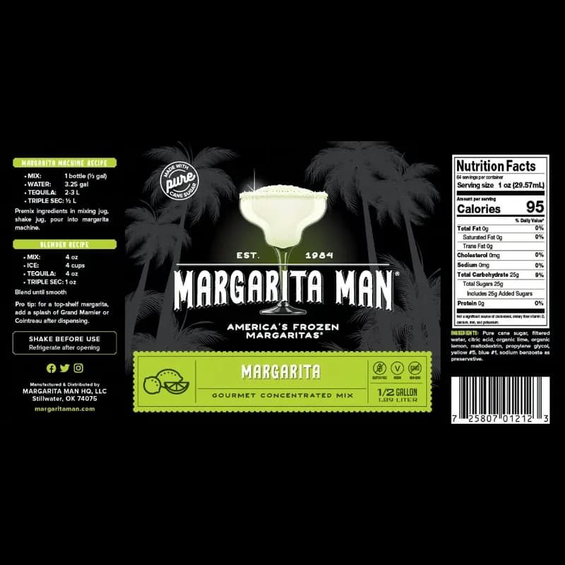 Margarita Man® Margarita Drink Mix 64 FLOZ 6 Count/Case