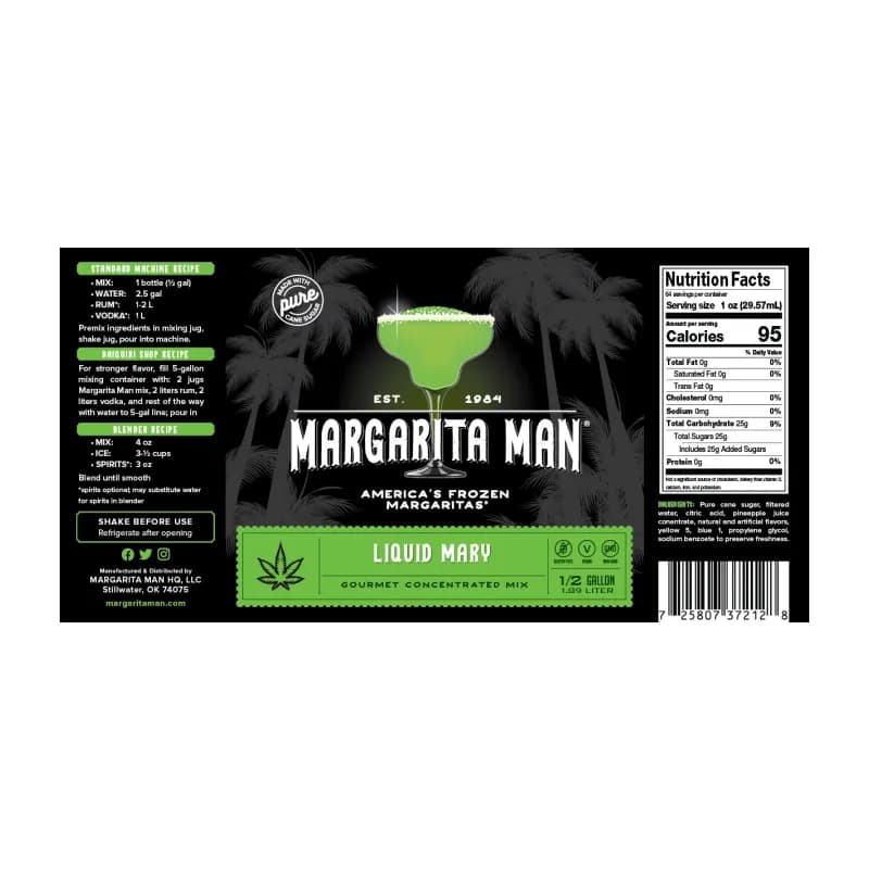 Margarita Man® Liquid Mary Drink Mix 1/Case