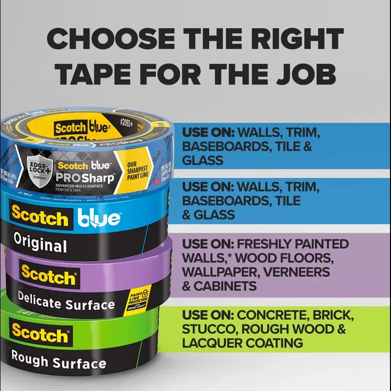 ScotchBlue™ 2090-24NC Original Painter's Tape 0.94IN X60YD Blue PE 36/Case