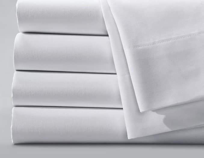 Centima® Sheet King 108X120 IN White Cotton Polyester Blend Flat Solid 12/Dozen