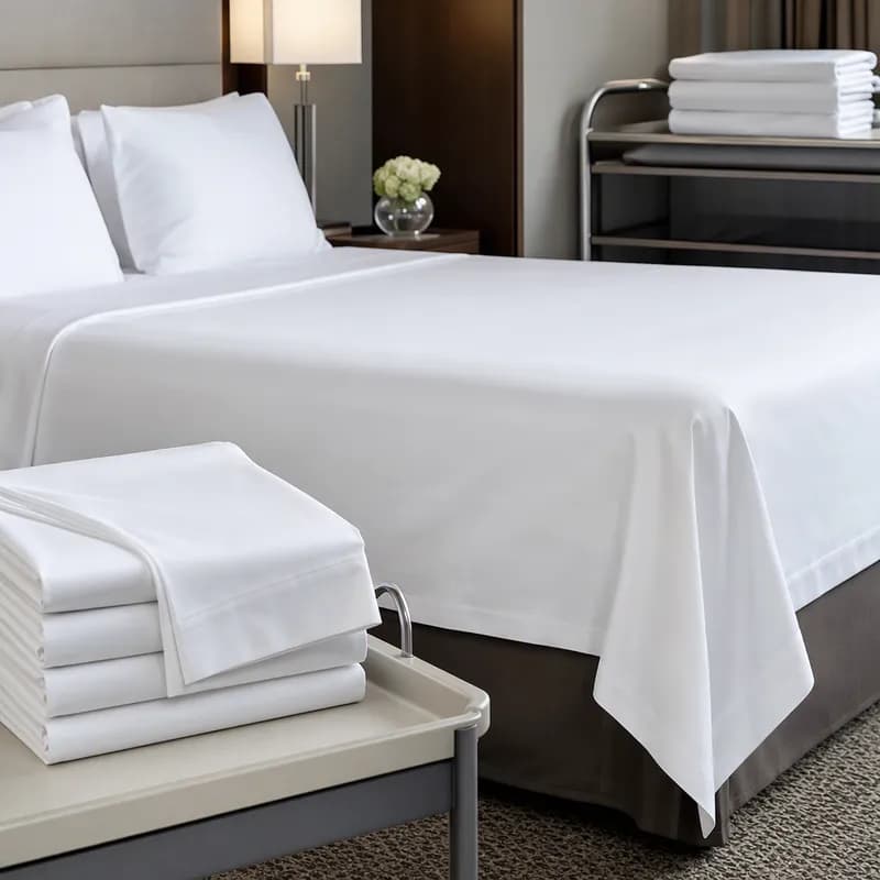 Centima® Sheet King 114X125 IN White Cotton Polyester Blend Extra Wide 12/Dozen