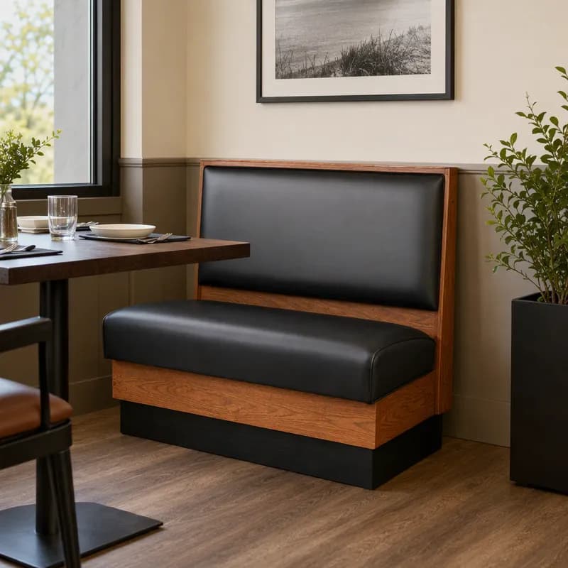 Olympus Gr2 Booth 24X48 IN Wood Single Upholstered 1/Each