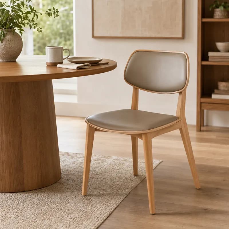 Side Chair Walnut Ebony Beech Padded Seat 1/Each