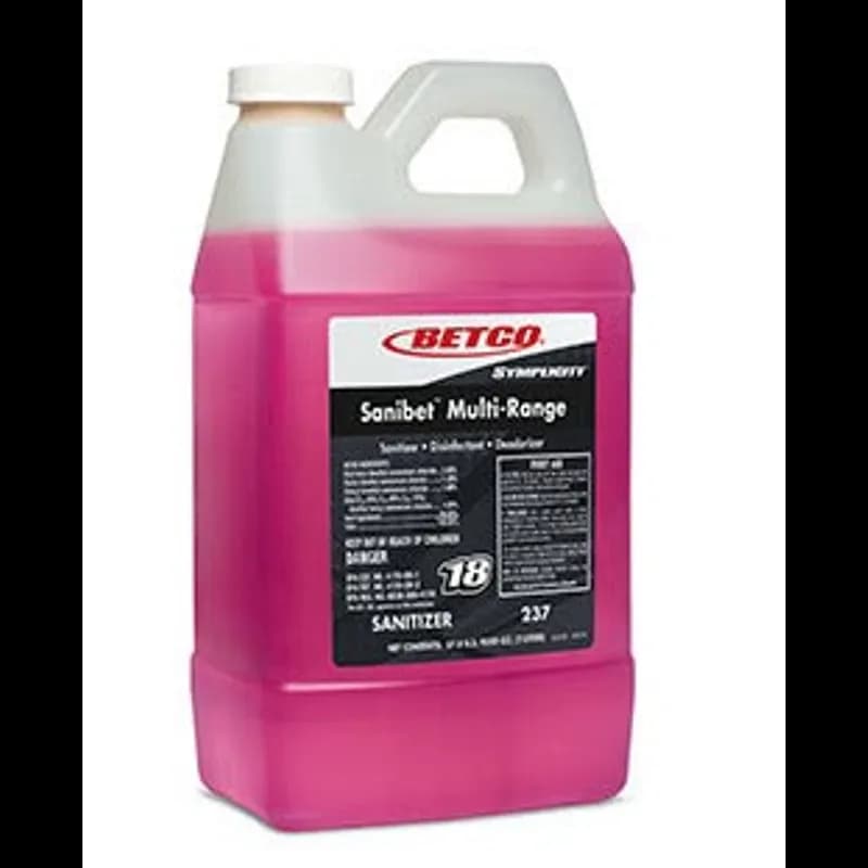 Symplicity Sanibet Unscented Food Service Sanitizer 2 L Food Contact Concentrate Liquid Quat 4/Case