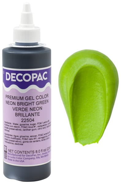 Gel Color 8 OZ Neon Bright Green Premium 1/Each