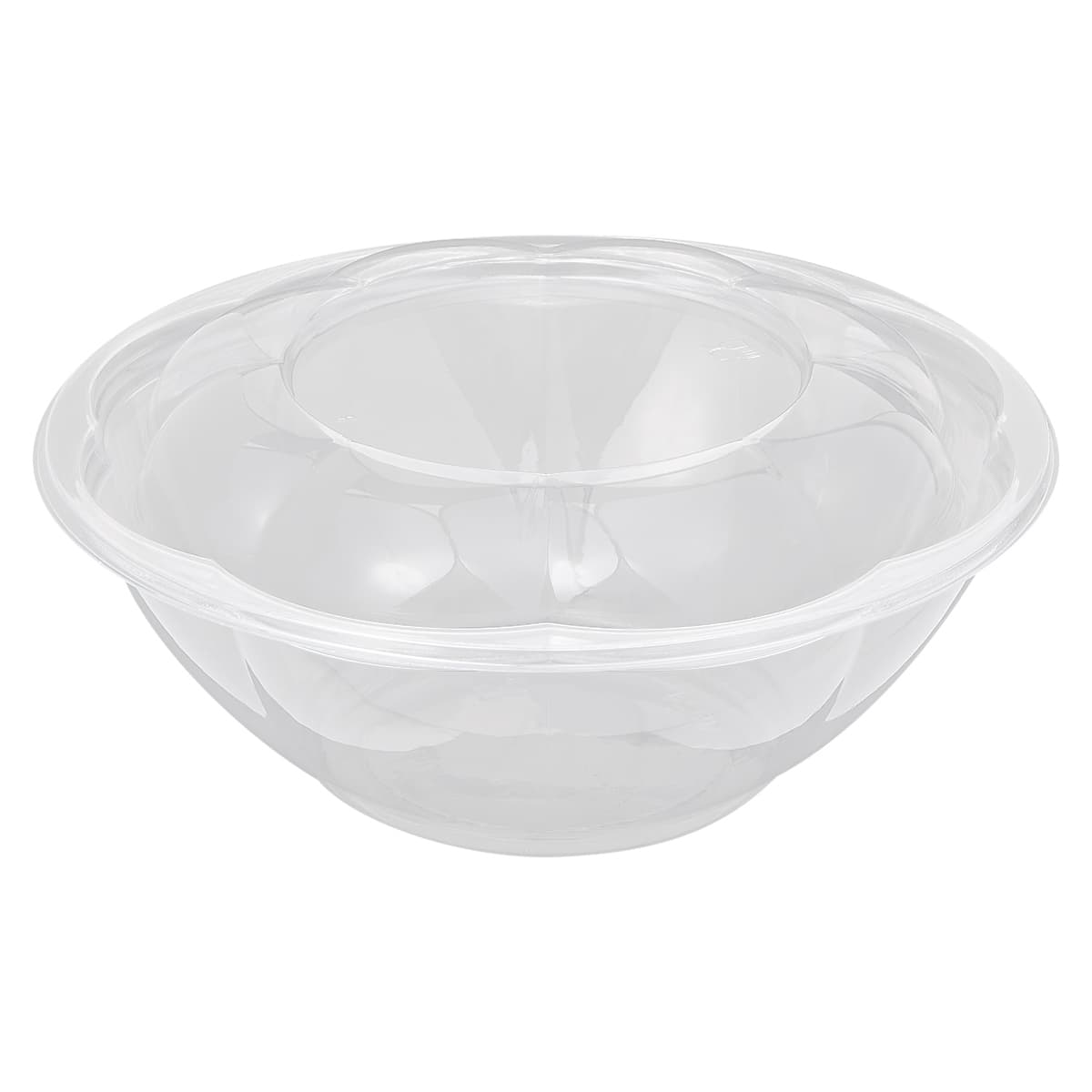 Victoria Bay Salad Bowl & Lid Combo With Dome Lid 24 OZ PET Clear Round Unhinged 150/Case