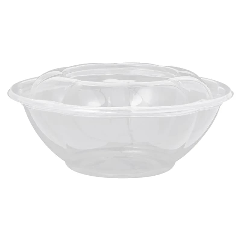 Victoria Bay Salad Bowl & Lid Combo With Dome Lid 24 OZ PET Clear Round Unhinged 150/Case